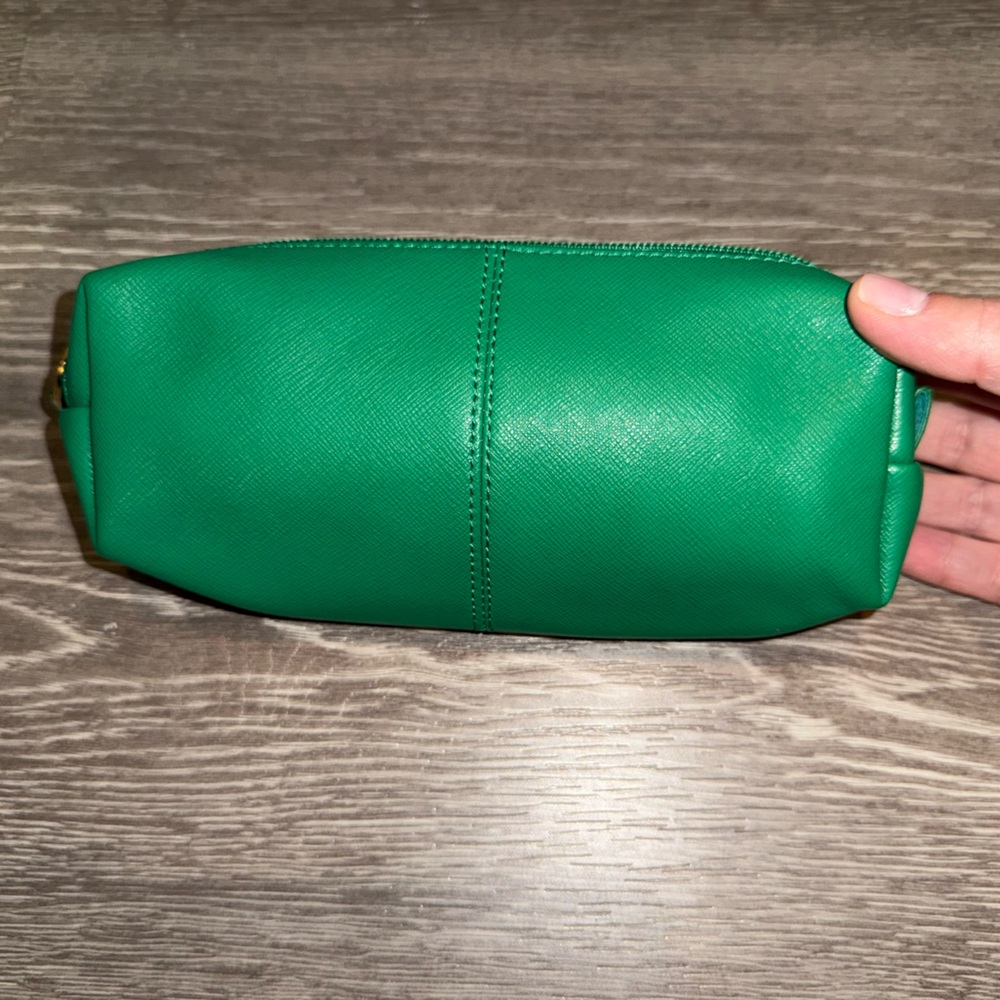 Green Neiman Marcus zip Pouch